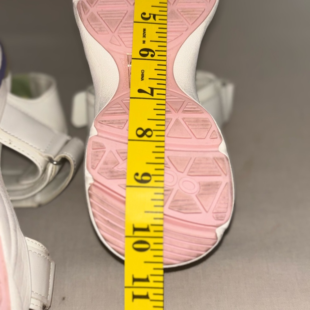 Aldo White and Purple Platform Sandals - Picture 6 of 10